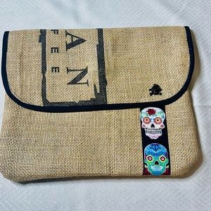 Super cute coffee sack clutch